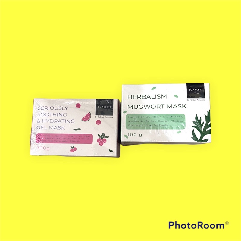 masker mugwort & brightly scarlett