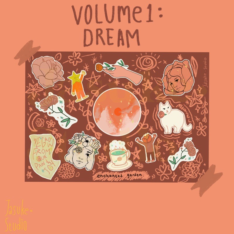 

Sticker Sheet A6 - Enchanted Garden Stiker