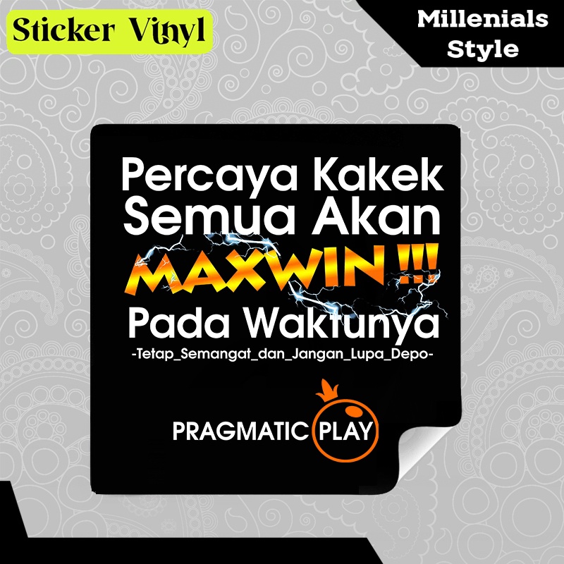 

Stiker Sticker Game Slot Percaya Kake Semua Akan Maxwin Pada Waktunya Pragmatic Play Milenial Style Aesthetic Vinyl Satuan Anti Air