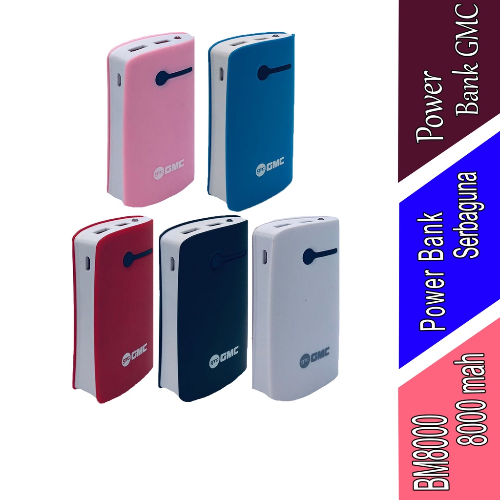 Power bank - Power Bank GMC - Power Bank Serbaguna - BM8000 8000 mah