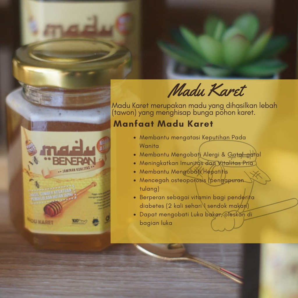 

Madu Karet Asli - Madu Murni 100% Asli