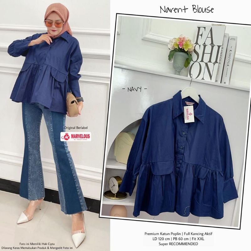 Narent blouse polos katun by marvelous