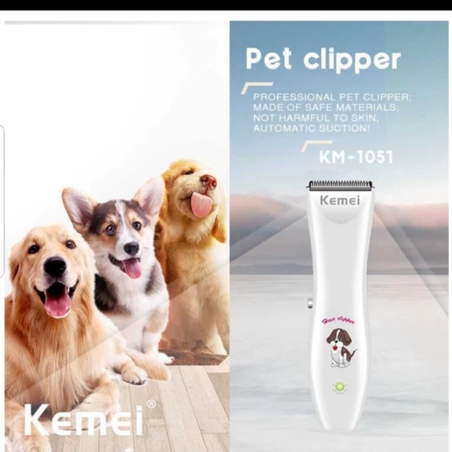 Alat Cukur Bulu Anjing Kucing Hewan Kemei Pet Shaver Trimmer KM 1051