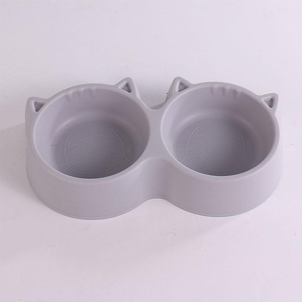 Solighter Double Cat Bowl Dual purpose Untuk Makanan Kucing Pet Feeding Pet Bowl