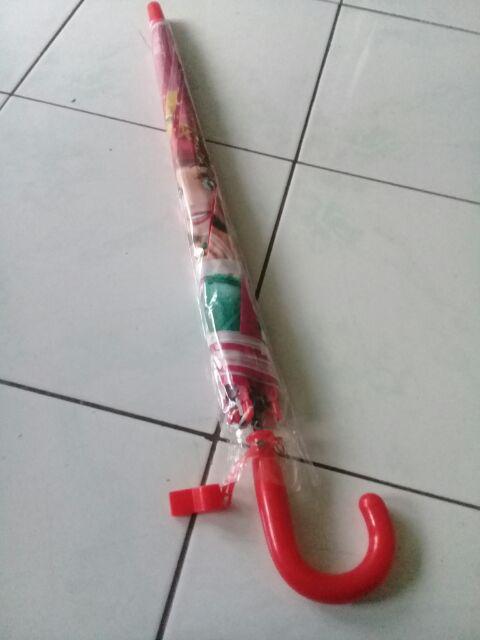 Termurah Umberella Payung Karakter Anak + Peluit 4sisi Kaca / Payung Anak Karakter Plus Peluit