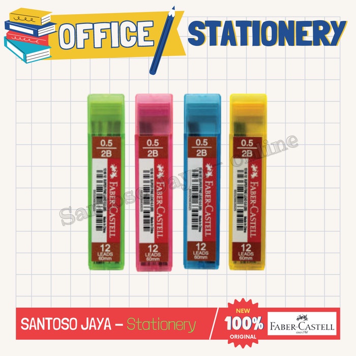 

Isi Pensil Mekanik FABER CASTELL 2B ECO Refill Mechanical Pencil 0.5mm
