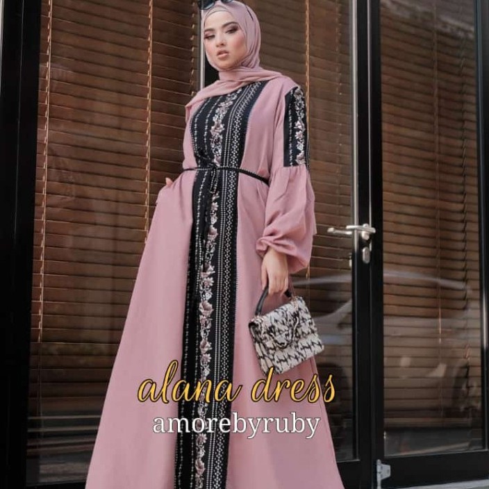ALANA DRESS PREMIUM ORIGINAL AMORE BY RUBY TERBARU