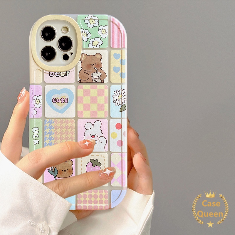 Casing Oppo A57 2022 A95 A96 A15 A76 A5s A74 A12 A16E A3S A31 A16K A5 A9 2020 A54 A55 A53 A33 Reno 7Z A12 A11 4F 5F A6 A11 6k Sarung Bantal Lembut Bentuk Kelinci