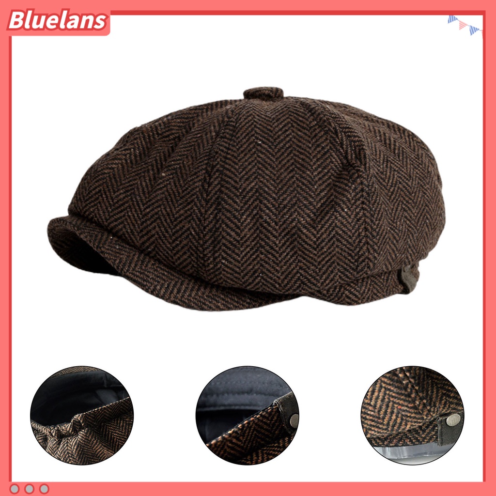 Bluelans Casual Gatsby Beret All Seasons Vintage Beret Sweat Absorption for Outdoor