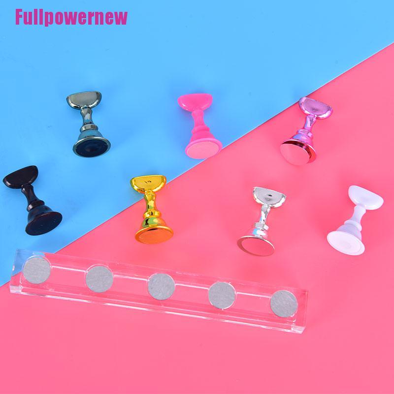 (Full) Stand Holder Kuku Palsu Magnetik Untuk Latihan Nail Art / Manicure