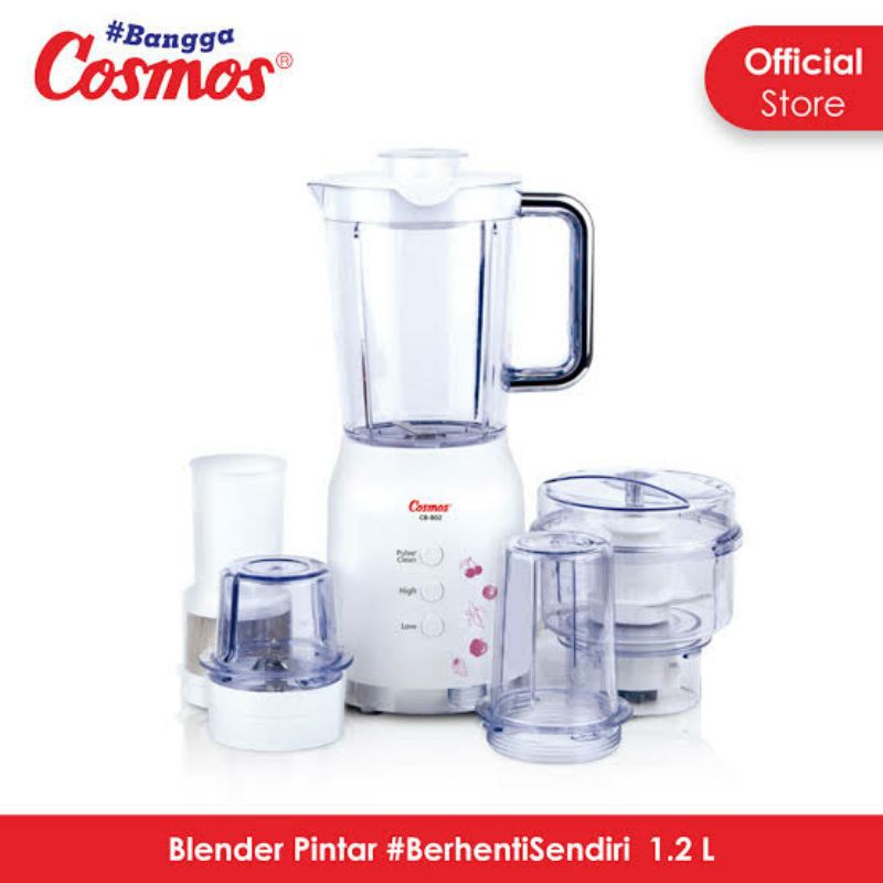 Blender Cosmos Cb 802 Cb802 Plastik Blender 4 In 1 1,2 Liter