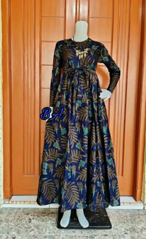 Gamis Batik (cod) Manggar Gamis Batik Pesta Model Terbaru 2020 Ada Gamis Jumbo