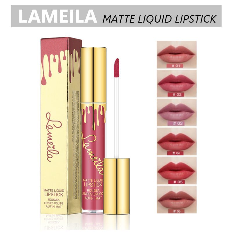 LAMEILA 763 LIQUID LIPSTICK SILKY GLASS LIP GLAZE WATERPROOF &amp; LONG LASTING