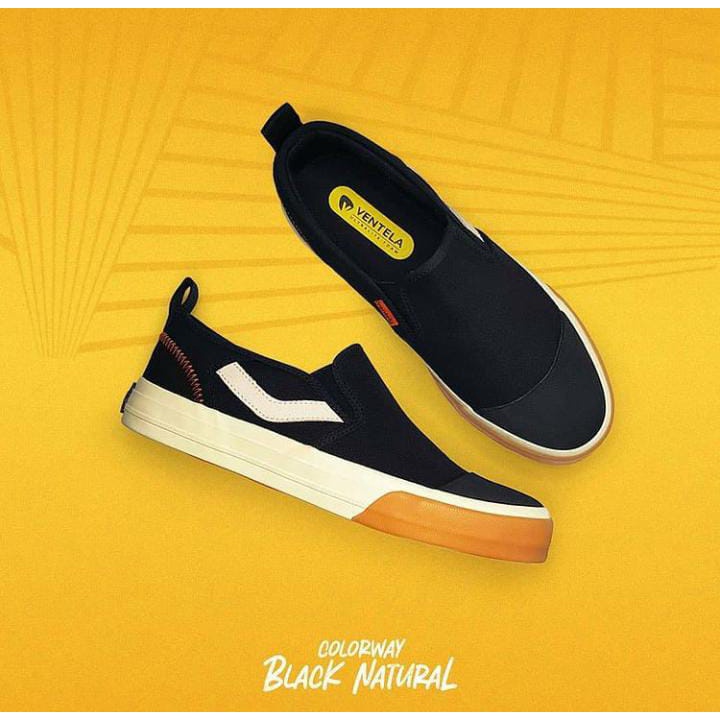 Ventela Armor Black Natural Slip On