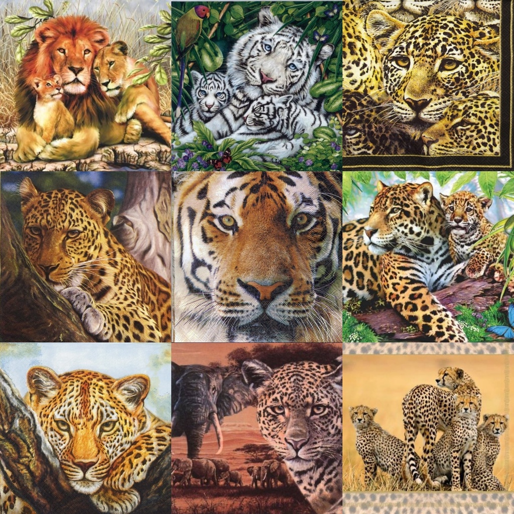 TISU NAPKIN DECOUPAGE EROPAH – Animal Motif S