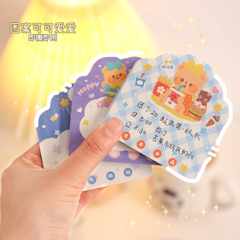 Sticky Notesmemopost It Motif Kartun Kawaii Multi Warna Untuk Perlengkapan Sekolahkantor