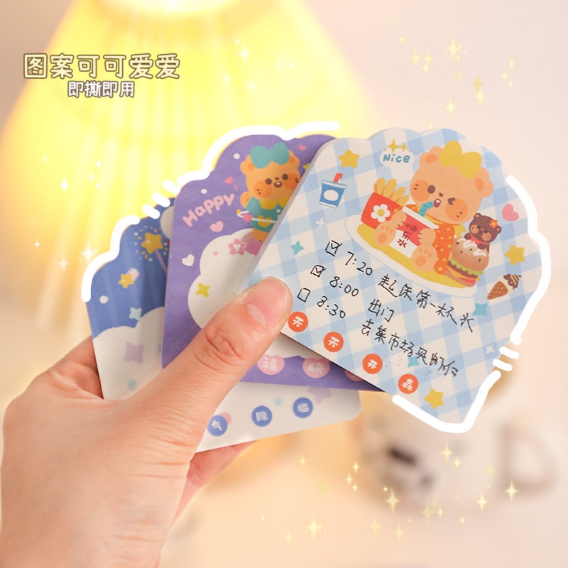 Sticky Notesmemopost It Motif Kartun Kawaii Multi Warna Untuk Perlengkapan Sekolahkantor