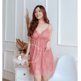 wainodshop LYRA sexy lingerie babydoll dress premium-DUSTY PINK