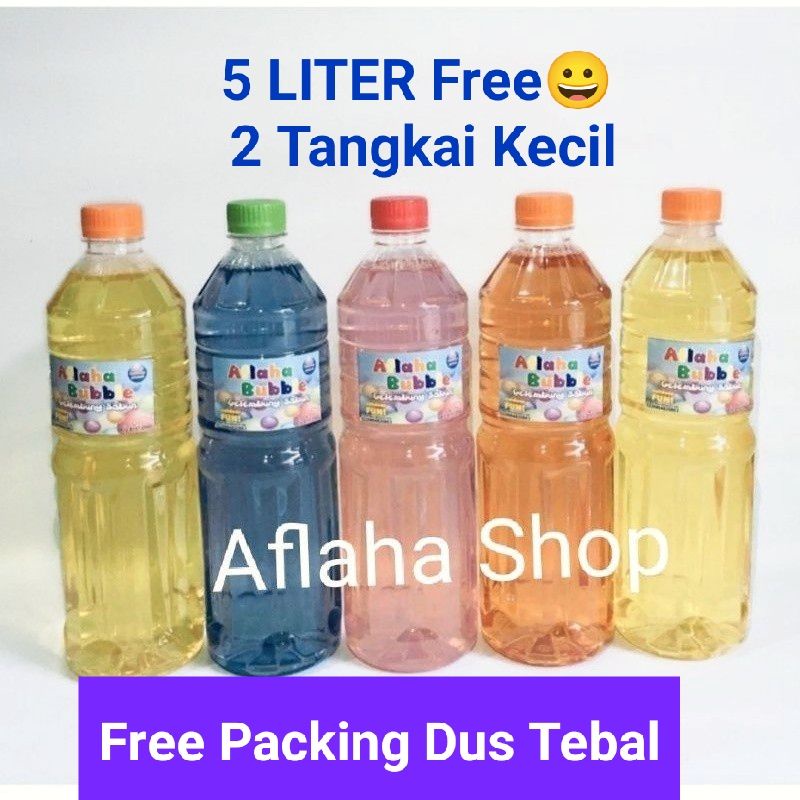 Aflaha Bubble - Refil Gelembung Sabun Full Bubble 5 Liter / Isi Ulang Bubble Gun / Bubble Stik