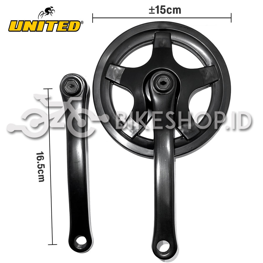 Gir Gear Crank Sepeda 36T As Kotak Warna Hitam XH165 Minion MTB Lipat Fixie Federal  | High Quality