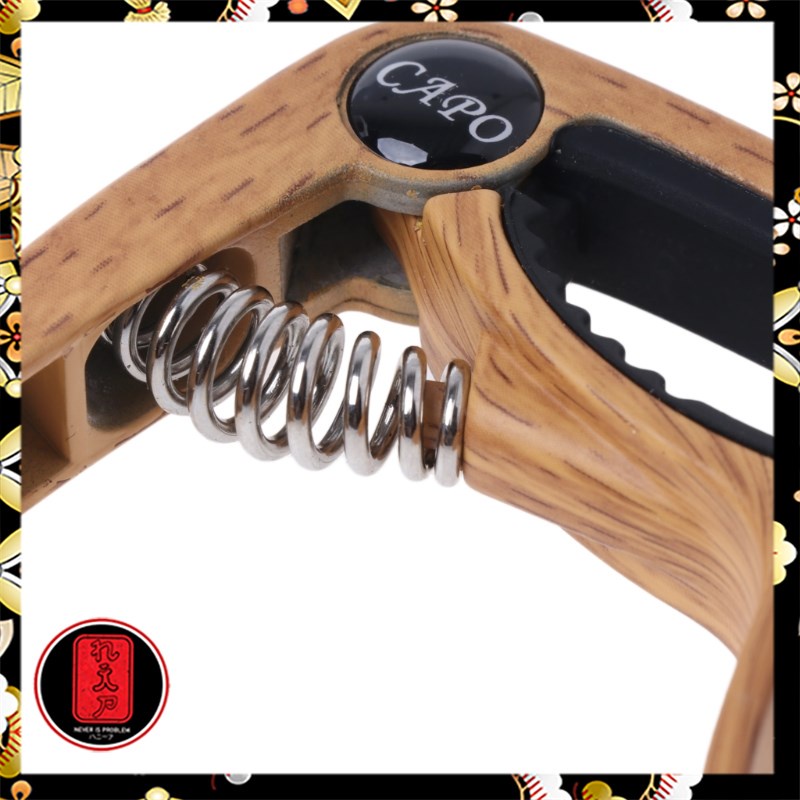 SLOZZ Capo Gitar Aluminium Alloy Wood Design with Bridge Pin Remover