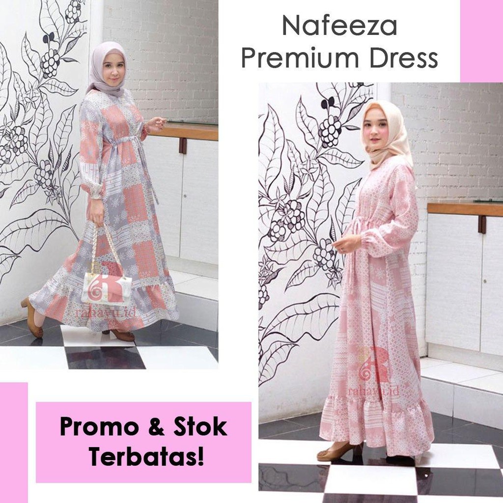 Promo 2pcs Gamis ibu menyusui Nafeeza