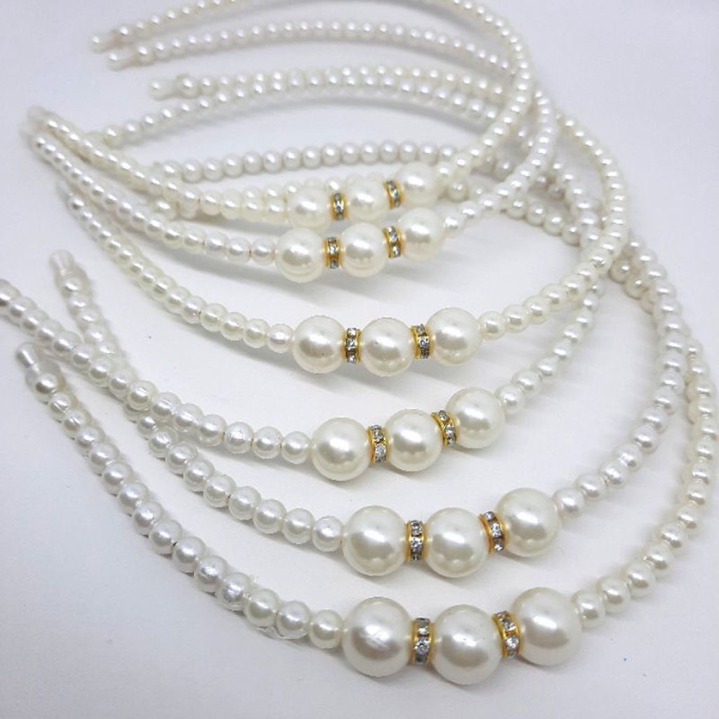 ✧YUKSHOPING✧ Bando Aksen Mutiara Gaya Korea Untuk Aksesoris Rambut Wanita Headband Wanita Bando Pearl R625