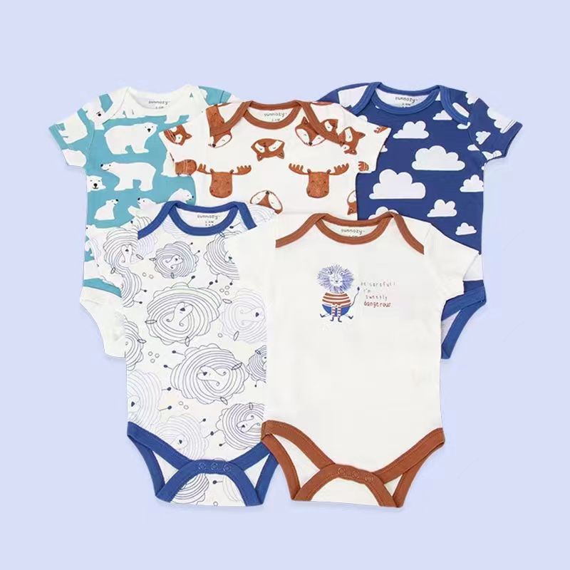 BABY K2 - Baby Bodysuit Sunnozy Isi 5 Pcs Motif Mix Animals