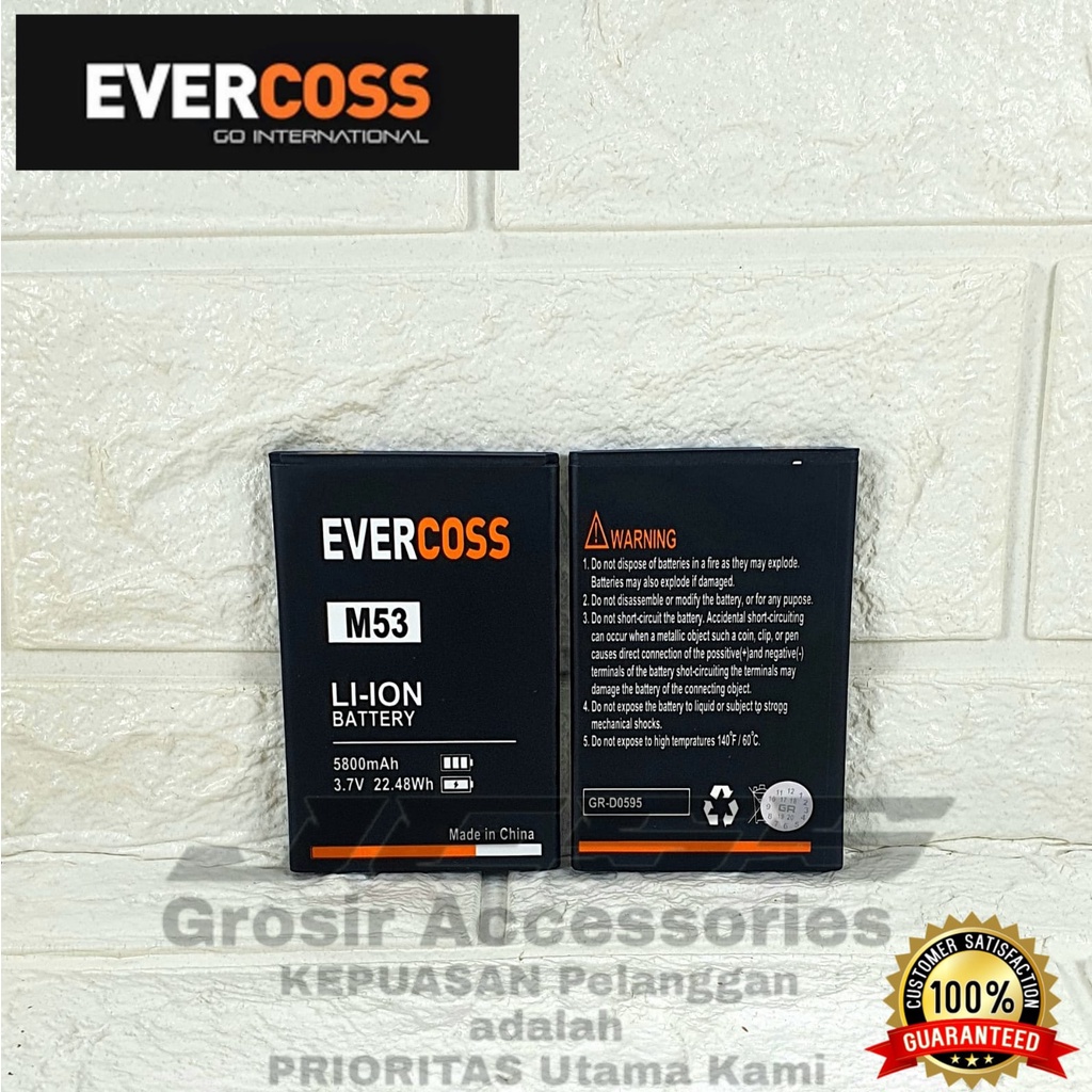 Baterai Battery Original Double Power Evercoss Evercross M53 4G lte