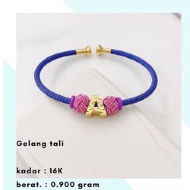 Gelang Tali Emas Inisial 0.900 Gram