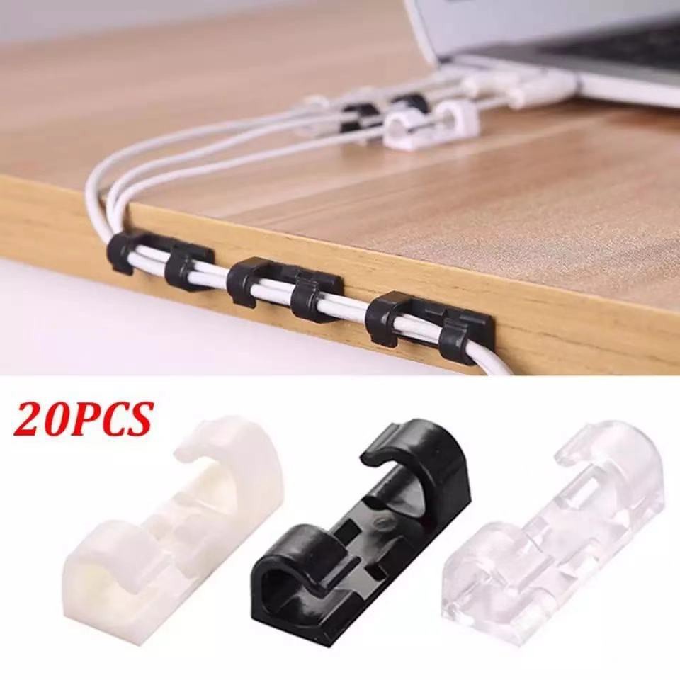 20 Pcs Klip Kabel Cable Clip Cable Organizer