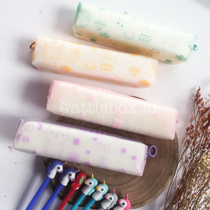 

Pencil Case Kotak Pensil Line Character - Ungu