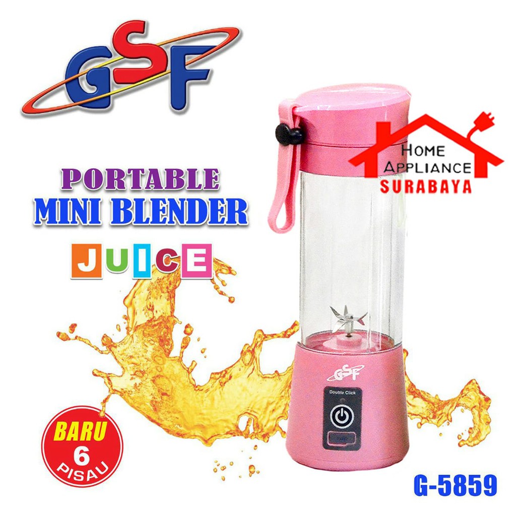 Blender Portable - Blender Juice USB 6 Mata Pisau GSF G 5859