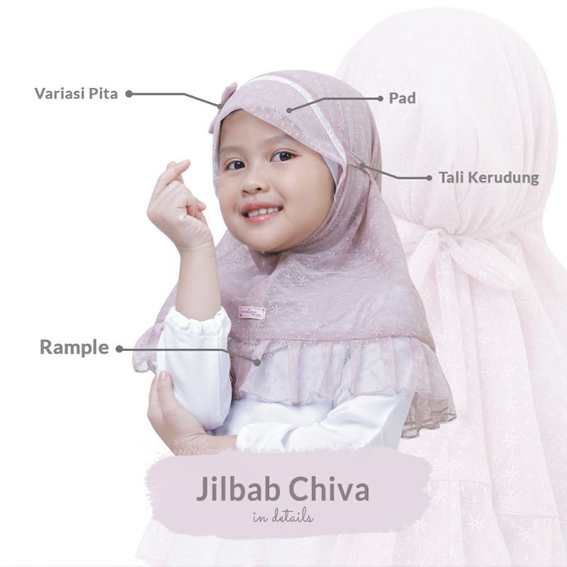 Emmaqueen Chiva jilbab kids (jilbab instan anak)