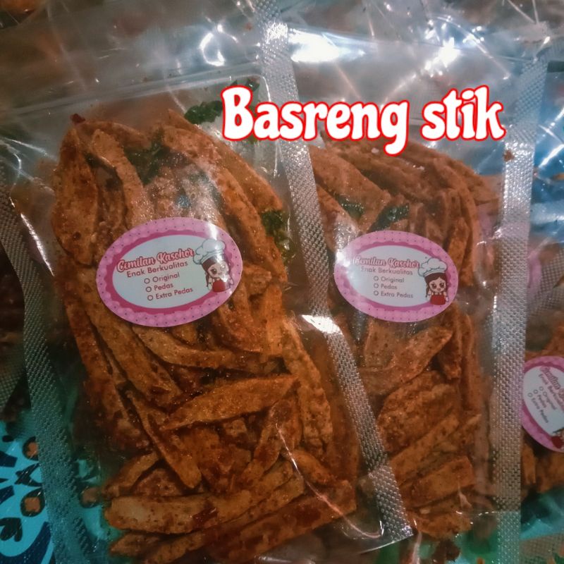 basreng stik pedas rempah daun jeruk 50 gr