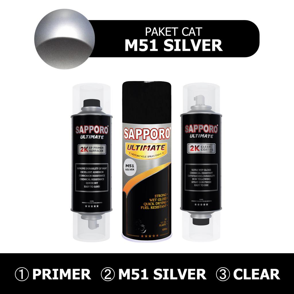 Paket Cat M51 Silver / SAPPORO ULTIMATE / Cat Semprot
