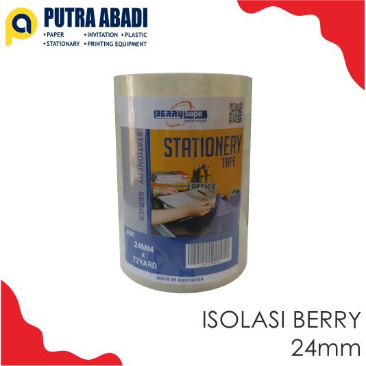 

Isolasi Berry Transparan 24mm Selotip 24mm 1 Inchi (isi 6pcs)