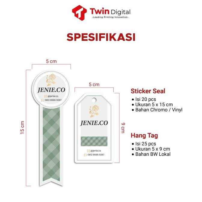 

Custom Paket Hang Tag & Sticker Seal Toples Murah Hangtag Stiker Seal twindig11 Ayo Beli