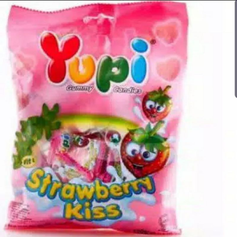 

Yupi Kiss Rasa Strawberry 120gr isi 50butir 2.4gr