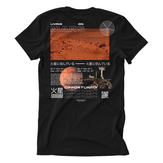 Thesilversky Mars Surface Black T-shirt