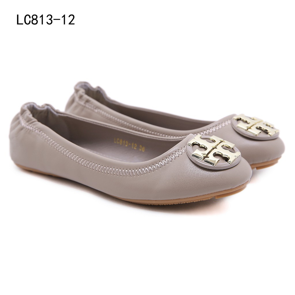 T Tory Burch Minnie Ballet Multi Logo Flat Shoes LC813-12 Heel