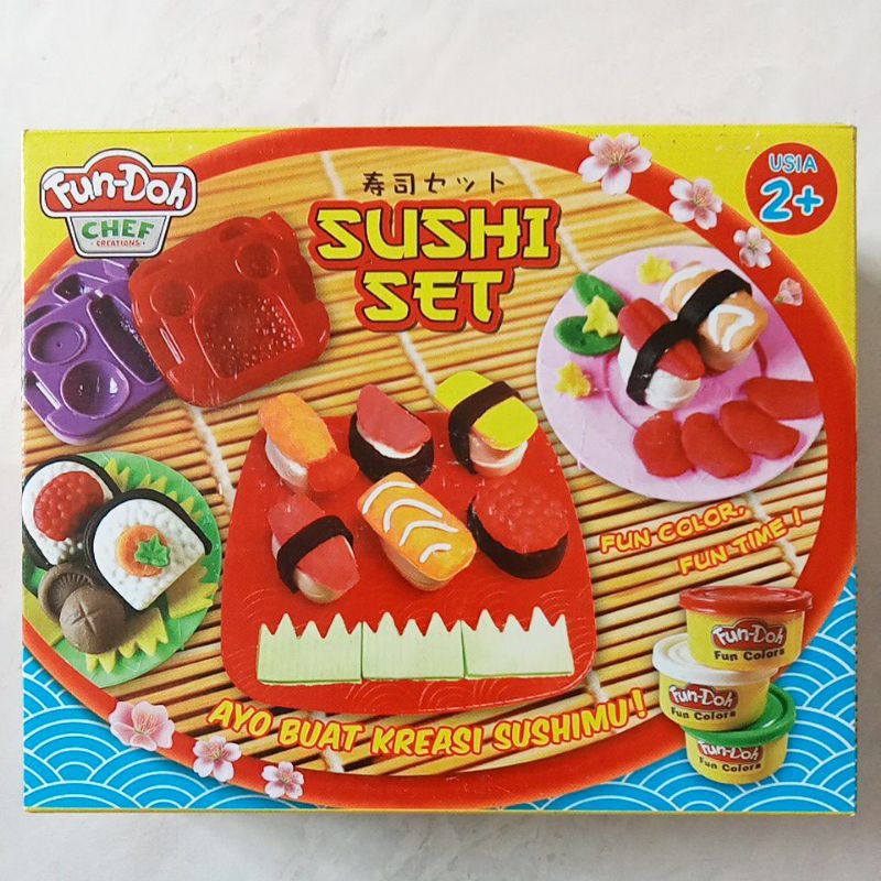 Mainan Malam Plastisin Fundoh Sushi Set 28065