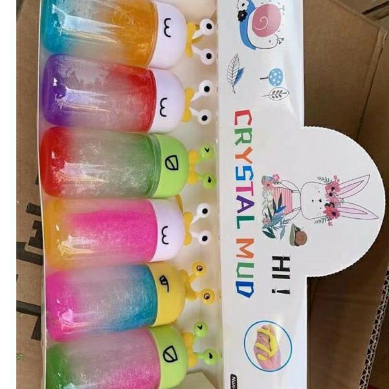 SLIME KARAKTER RAINBOW MAINAN ANAK SLIME GLITTER