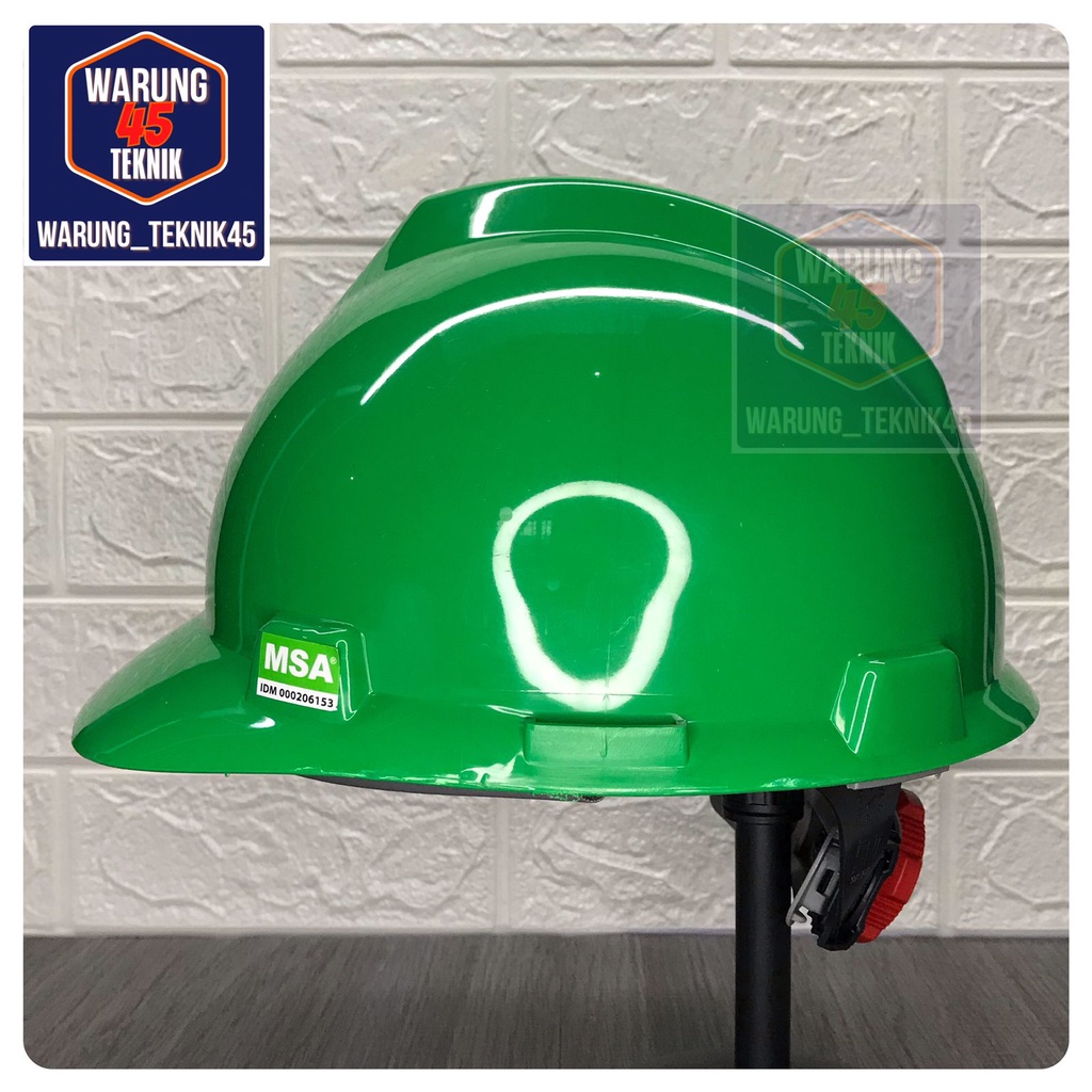 HELM PROYEK SAFETY V GUARD MERK MSA SNI LOKAL SUSPENSI FASTRACK FASTRAK - HIJAU