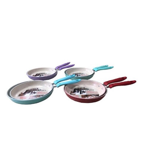 TRI J - Frypan Warna Set 2in1 (Wajan Teflon Frypan Isi 2)