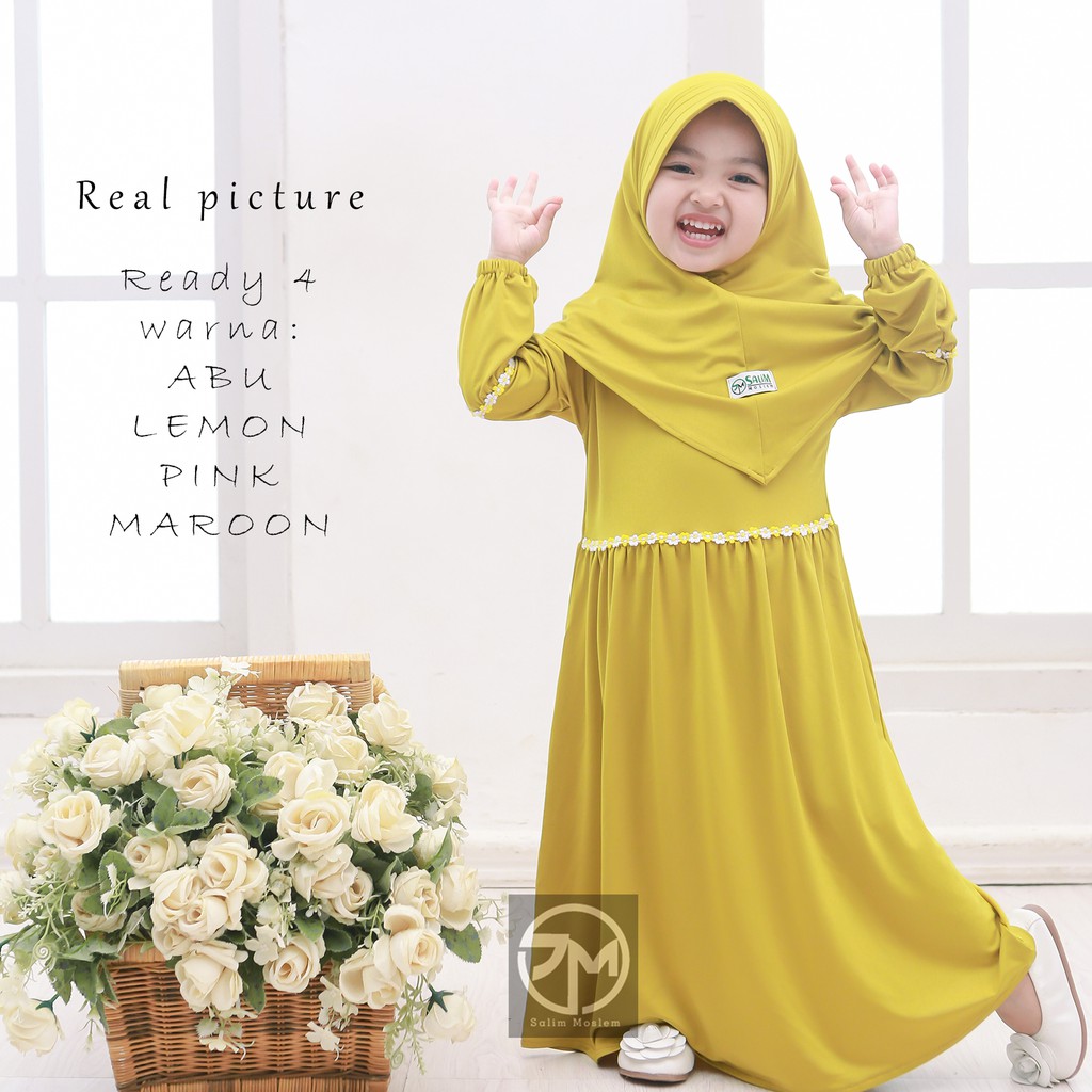 Salim moslem -Gamis anak perempuan / Baju muslim anak perempuan usia 1-10 tahun &quot;Model6&quot;