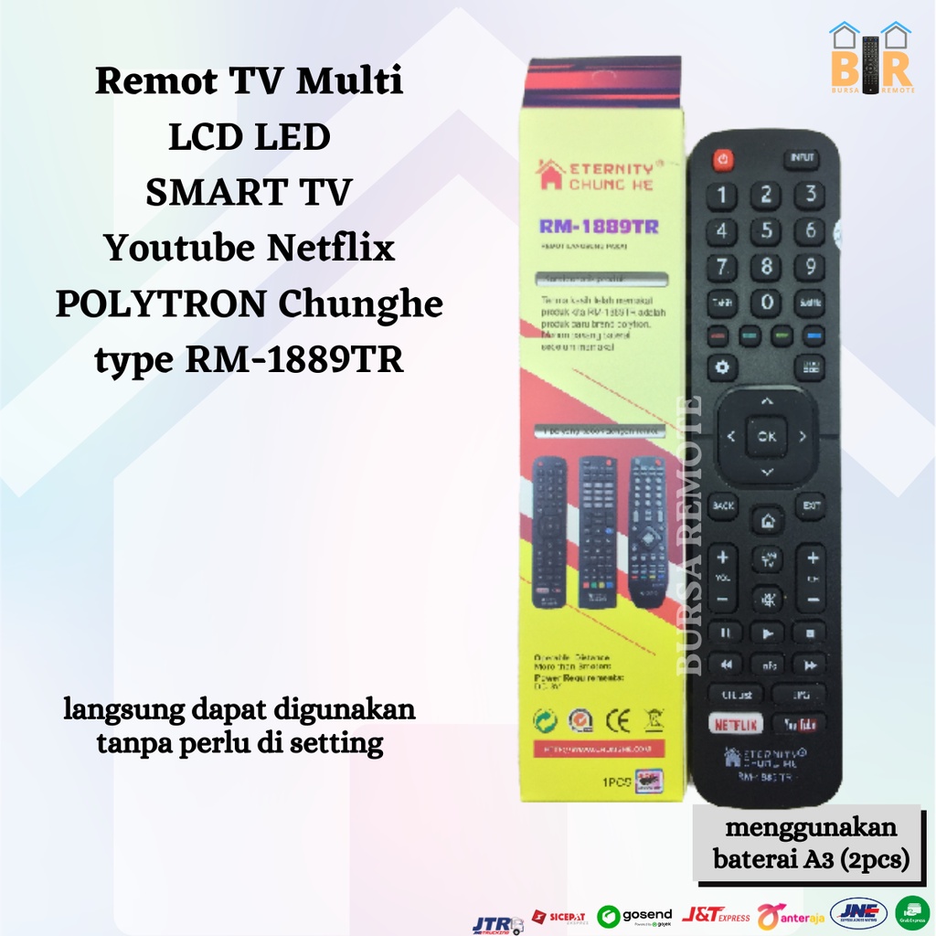 Remot / Remot TV POLYTRON Multi LCD LED Android SMART TV Youtube Netflix POLYTRON series