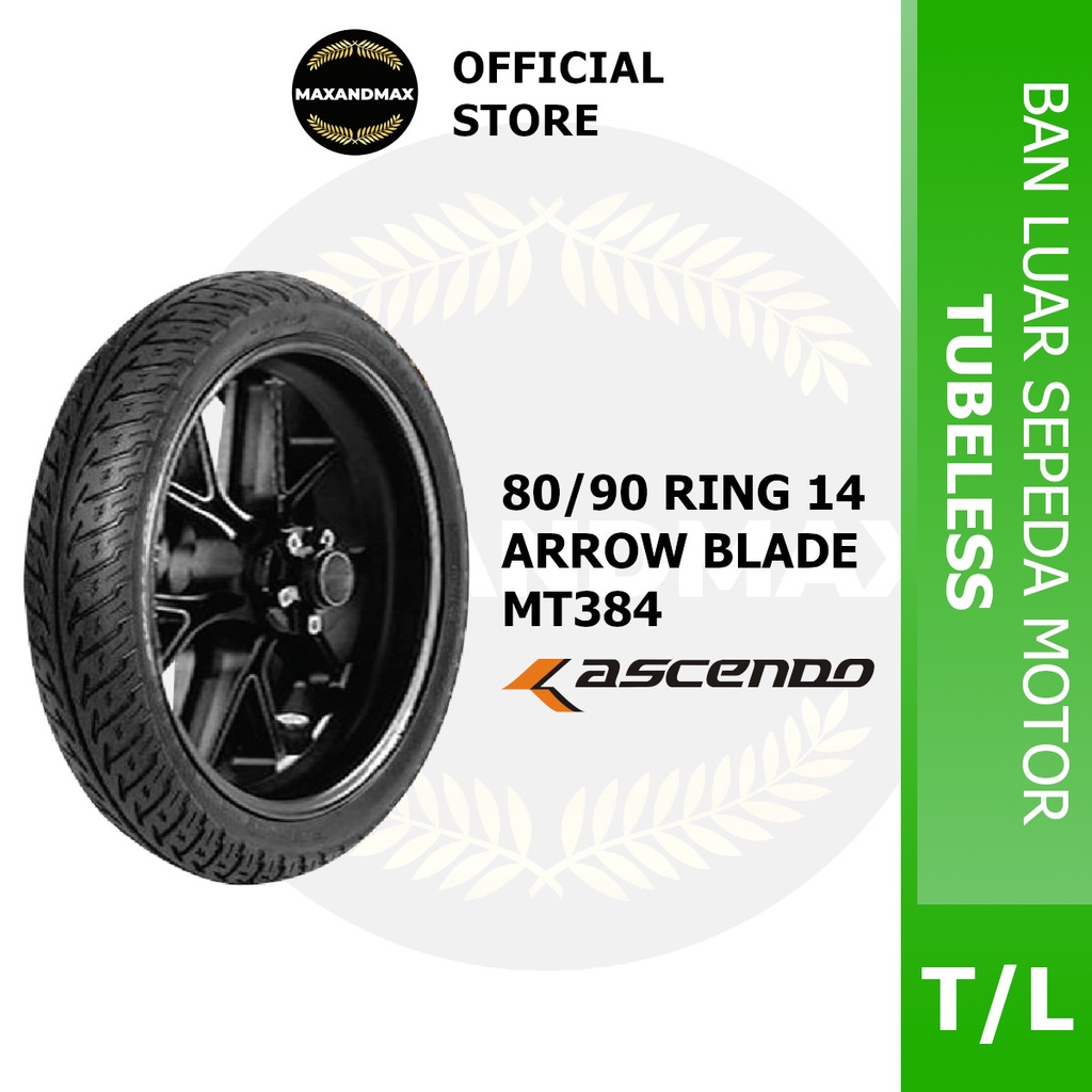 Ban Motor ASCENDO 80/90-14 MT384 ARROW BLADE Tubeless Ring 14