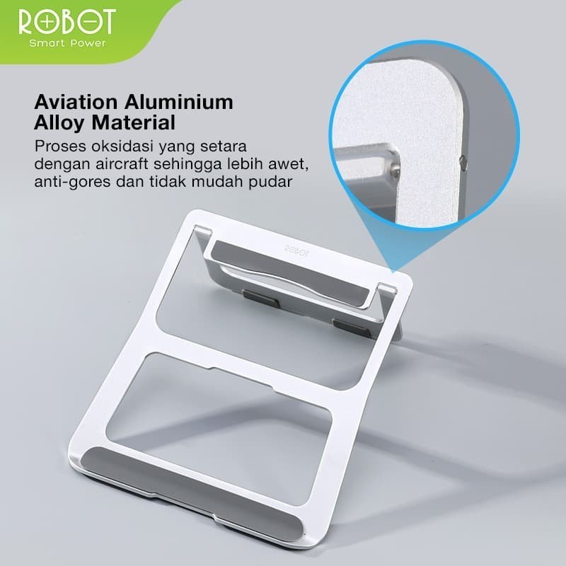 COOLING STAND FOLDABLE ALLOY TEMPAT DUDUKAN MEJA LAPTOP - ROBOT RT-LS01