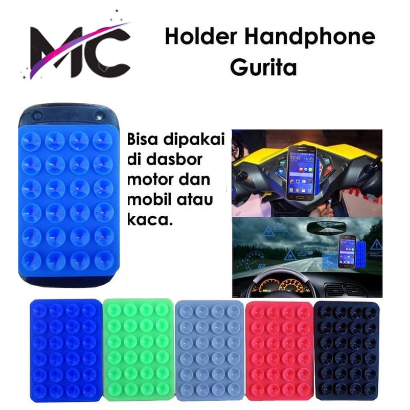 Tempelan Gurita HP Kuat Phone Holder Motor Mobil Murah Aksesoris Handphone Perekat Super